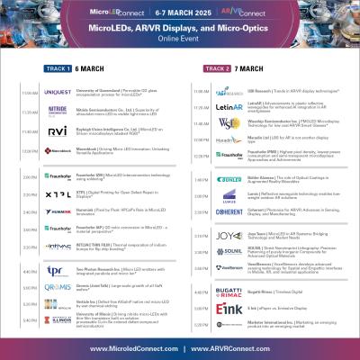 MicroLED Connect March virtual event agenda